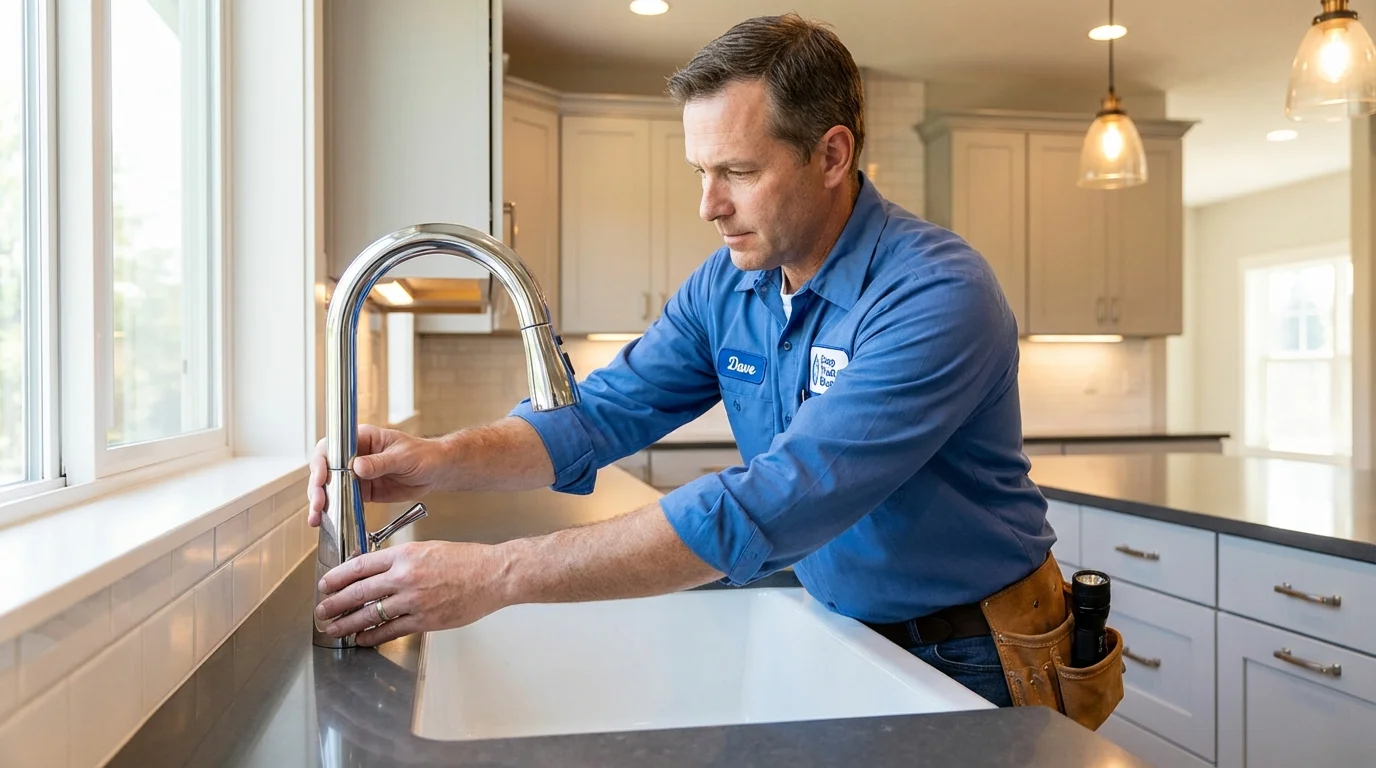 Kitchen faucet installation by Johns Plumbing LLC in Hannawa Falls