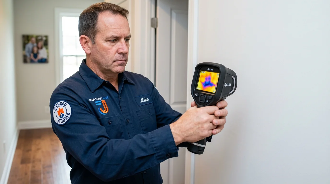 Thermal imaging leak detection by Johns Plumbing LLC in Hannawa Falls